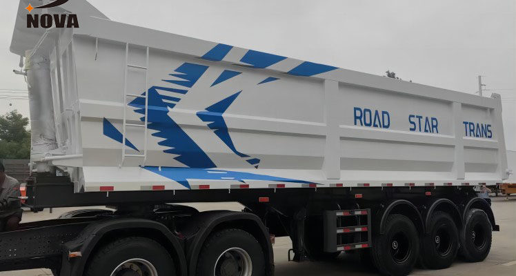 3 axles dump semi-trailer