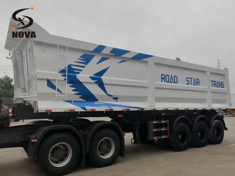3 axles dump semi-trailer