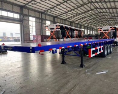 3 axles flatbed semi-trailer